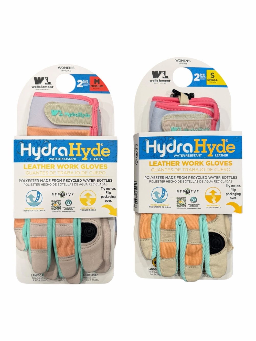 HydraHyde Leather Work Gloves - Multi-Color (Pair) M (15-Avail) or S (1-Avail)